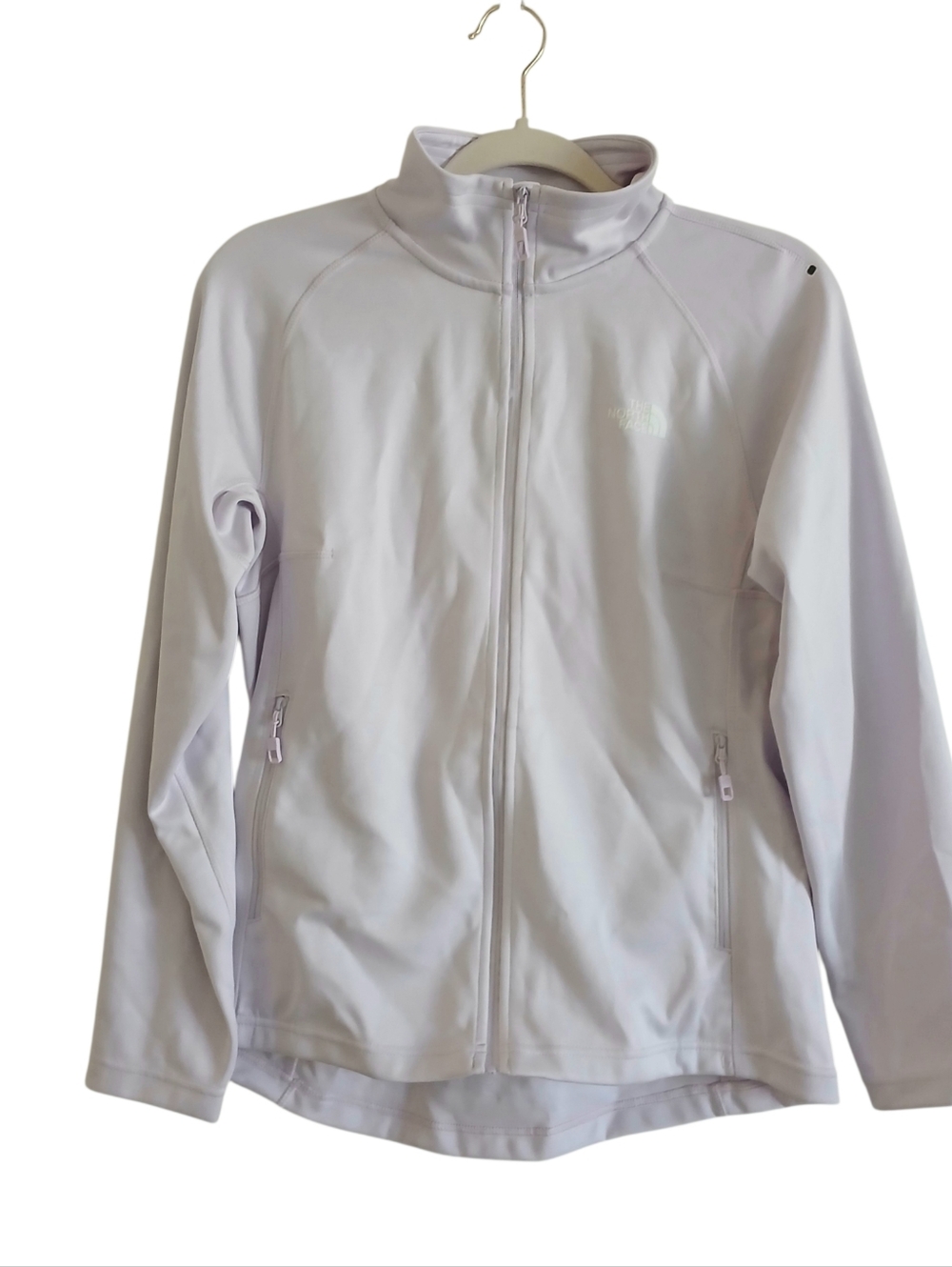 THE NORTH FACE AO Midlayer Full Zip Jacket Women's L Lavender Logo Mock Neck